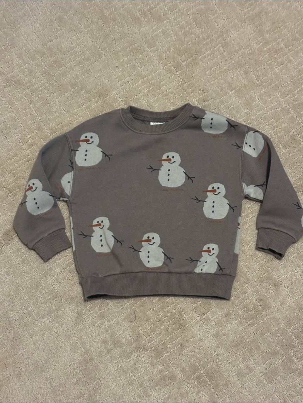 Zara Toddler Snowman Sweatshirt 18-24
